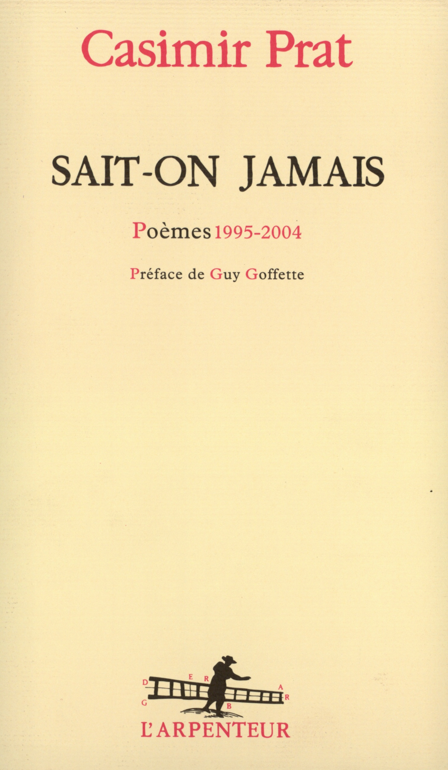 Sait-on jamais, Poèmes 1995-2004 (9782070773688-front-cover)