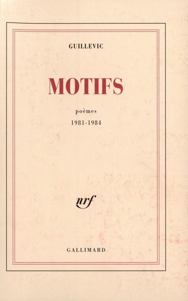 Motifs, Poèmes 1981-1984 (9782070711109-front-cover)