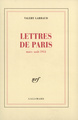 Lettres de Paris pour le "New Weekly", Mars - août 1914 (9782070752973-front-cover)