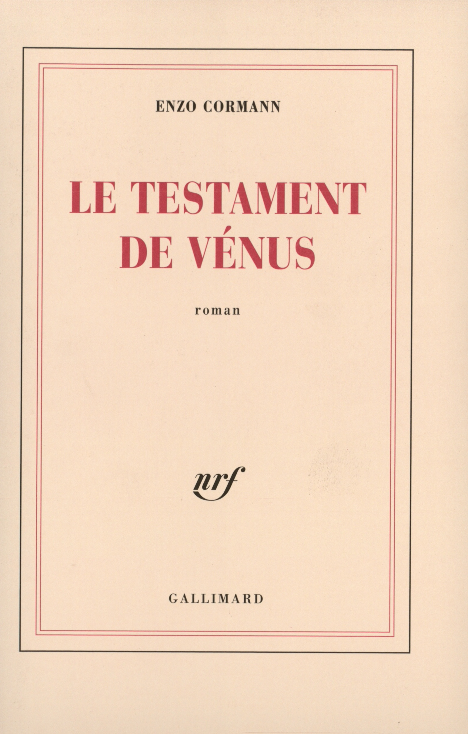 Le testament de Vénus (9782070774203-front-cover)