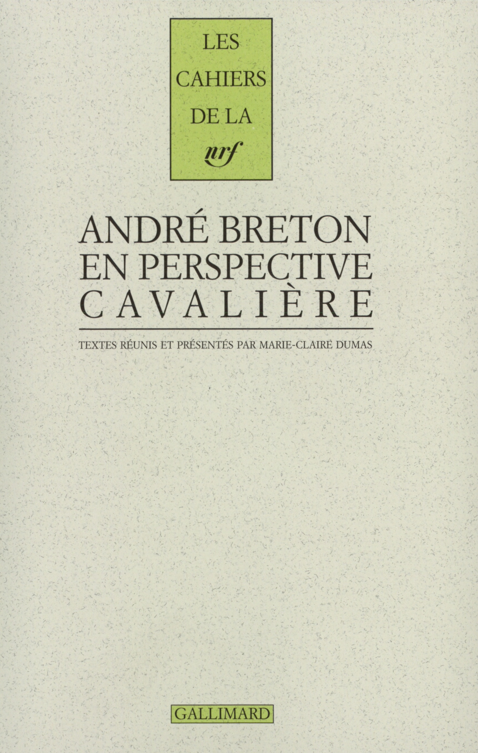 André Breton en perspective cavalière (9782070745876-front-cover)