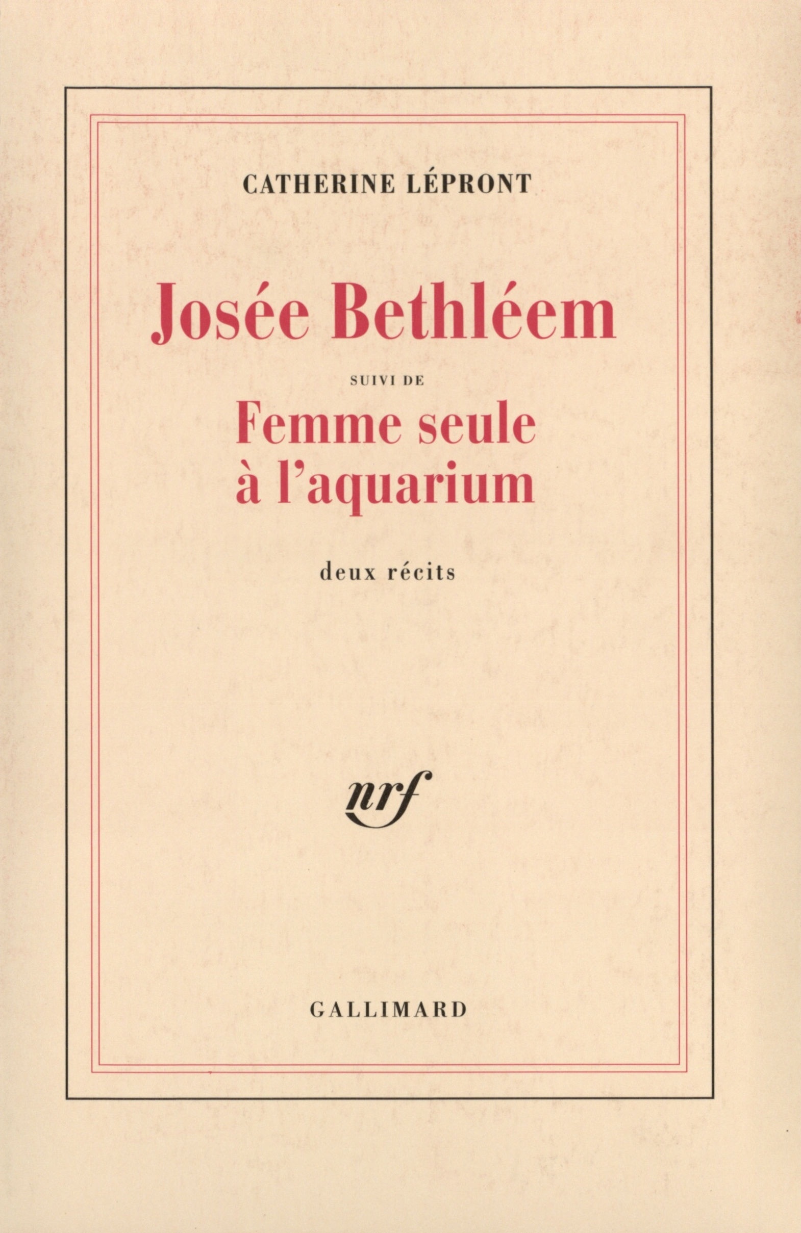 Josée Bethléem / Femme seule à l'aquarium (9782070742363-front-cover)