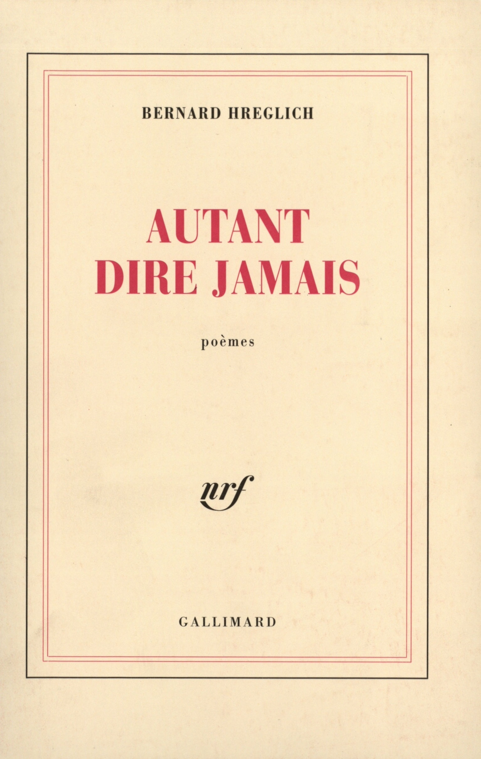 Autant dire jamais (9782070745845-front-cover)