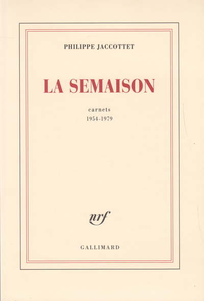 La Semaison, Carnets 1954-1979 (9782070701568-front-cover)