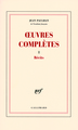 Œuvres complètes, Récits (9782070737307-front-cover)