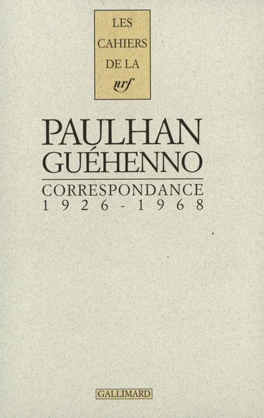 Correspondance, (1926-1968) (9782070767052-front-cover)