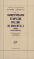 Correspondance étrangère d'Alexis de Tocqueville, Amérique - Europe occidentale (9782070707195-front-cover)