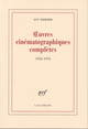 Œuvres cinématographiques complètes, (1952-1978) (9782070740659-front-cover)