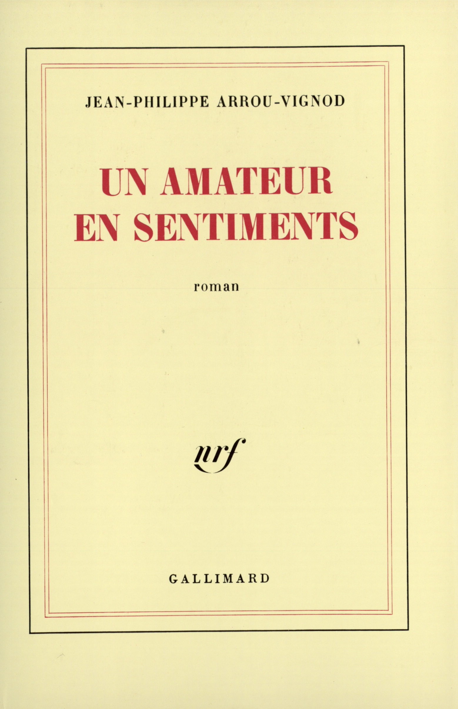 Un amateur en sentiments (9782070710942-front-cover)