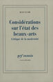 Considérations sur l'État des Beaux-Arts, Critique de la modernité (9782070717859-front-cover)