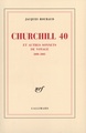 Churchill 40 et autres sonnets de voyage, (2000-2003) (9782070771394-front-cover)