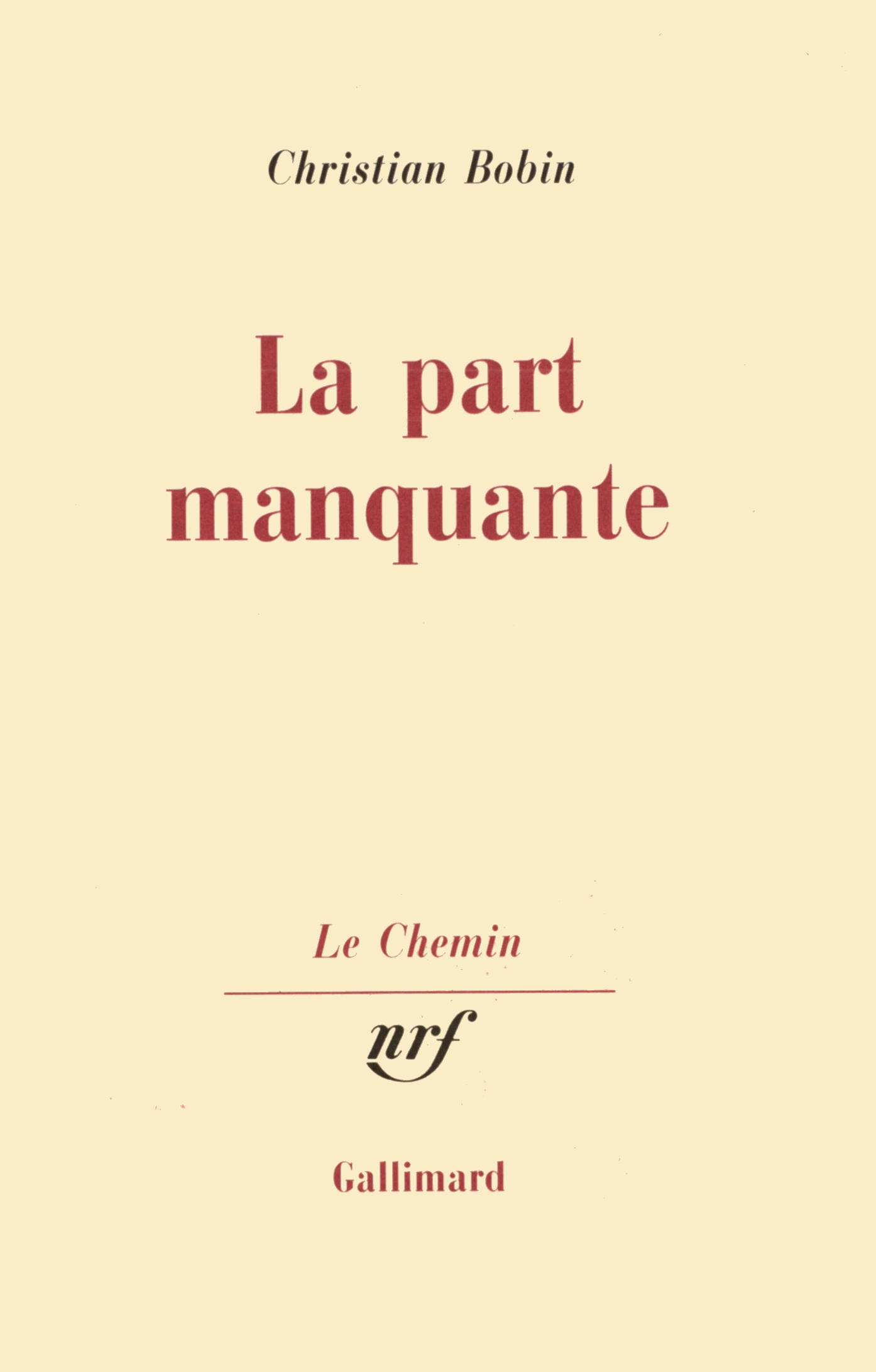 La part manquante (9782070715381-front-cover)