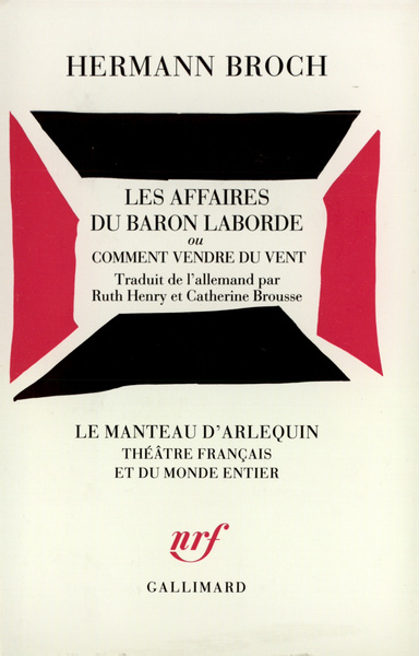 Les affaires du Baron Laborde ou Comment vendre du vent, Comédie en trois actes (9782070712632-front-cover)