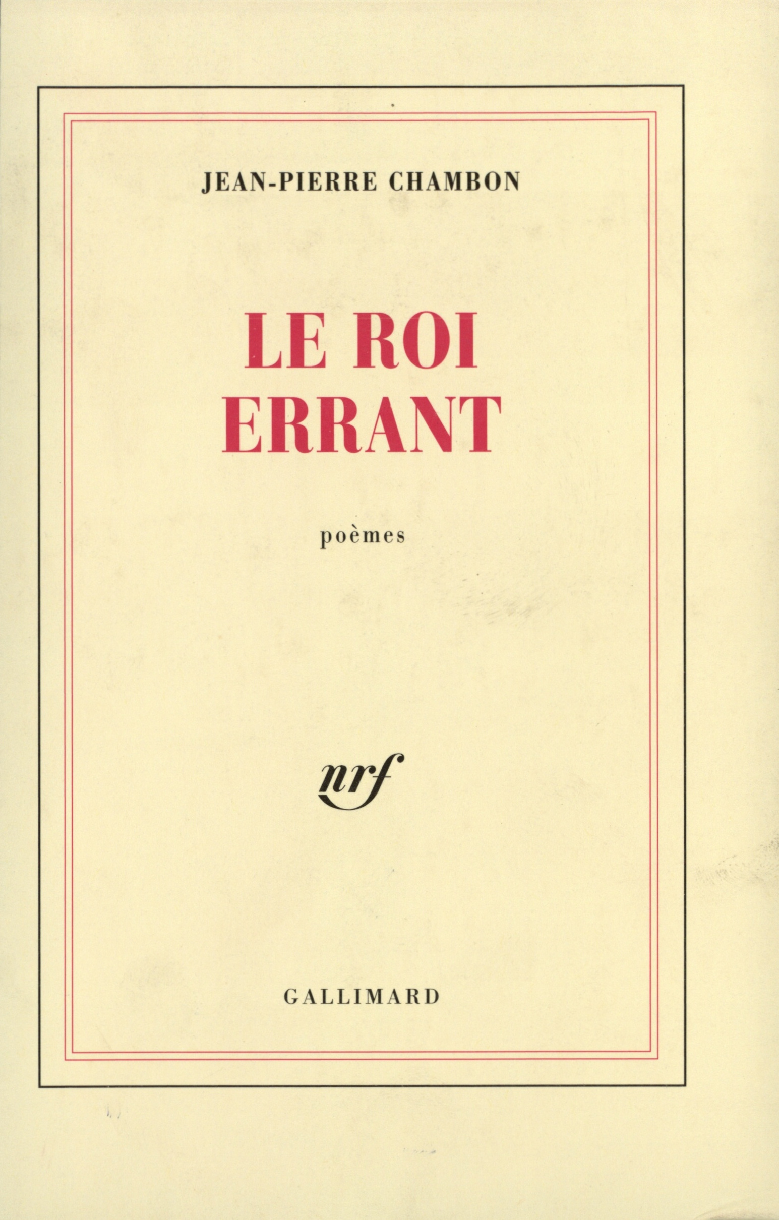 Le Roi errant (9782070742646-front-cover)