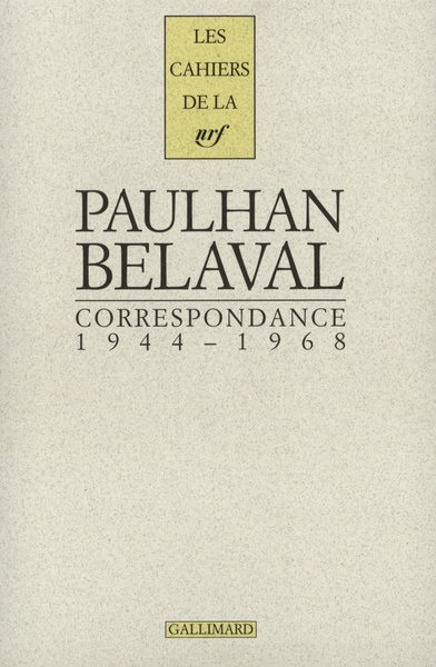 Correspondance, (1944-1968) (9782070772520-front-cover)