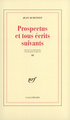 Prospectus et tous écrits suivants (9782070740475-front-cover)