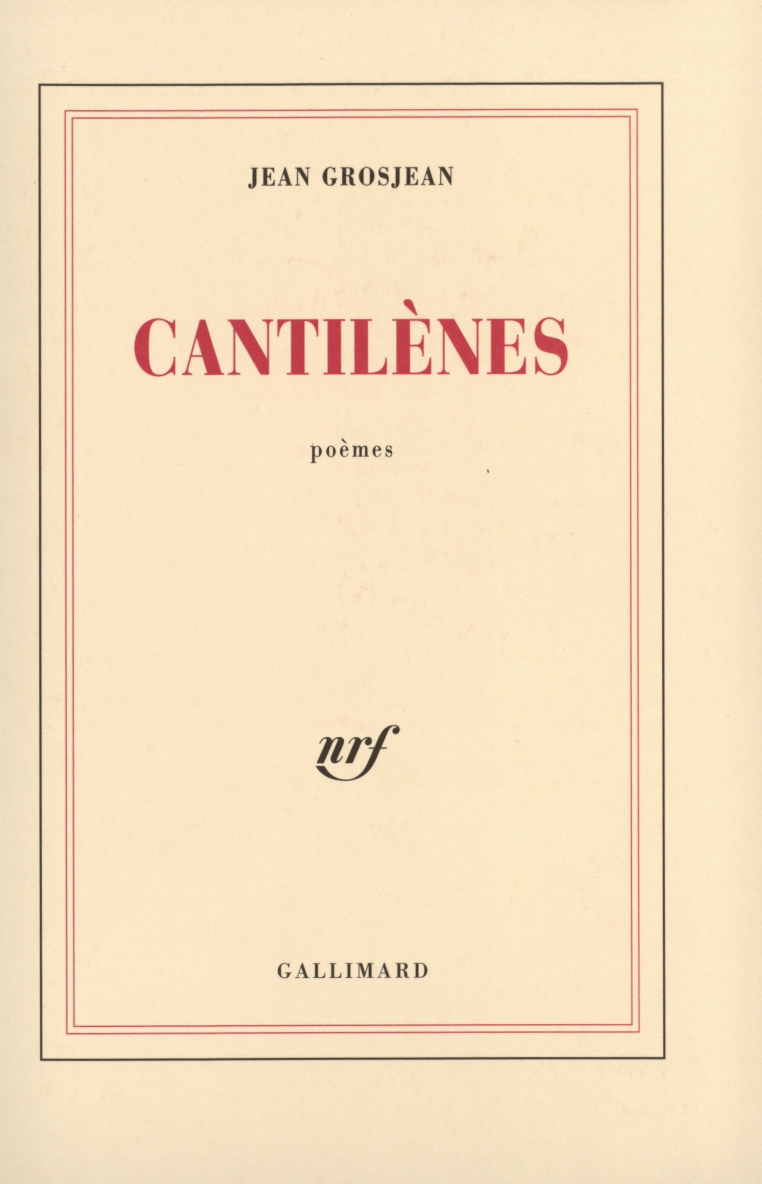 Cantilènes (9782070753031-front-cover)