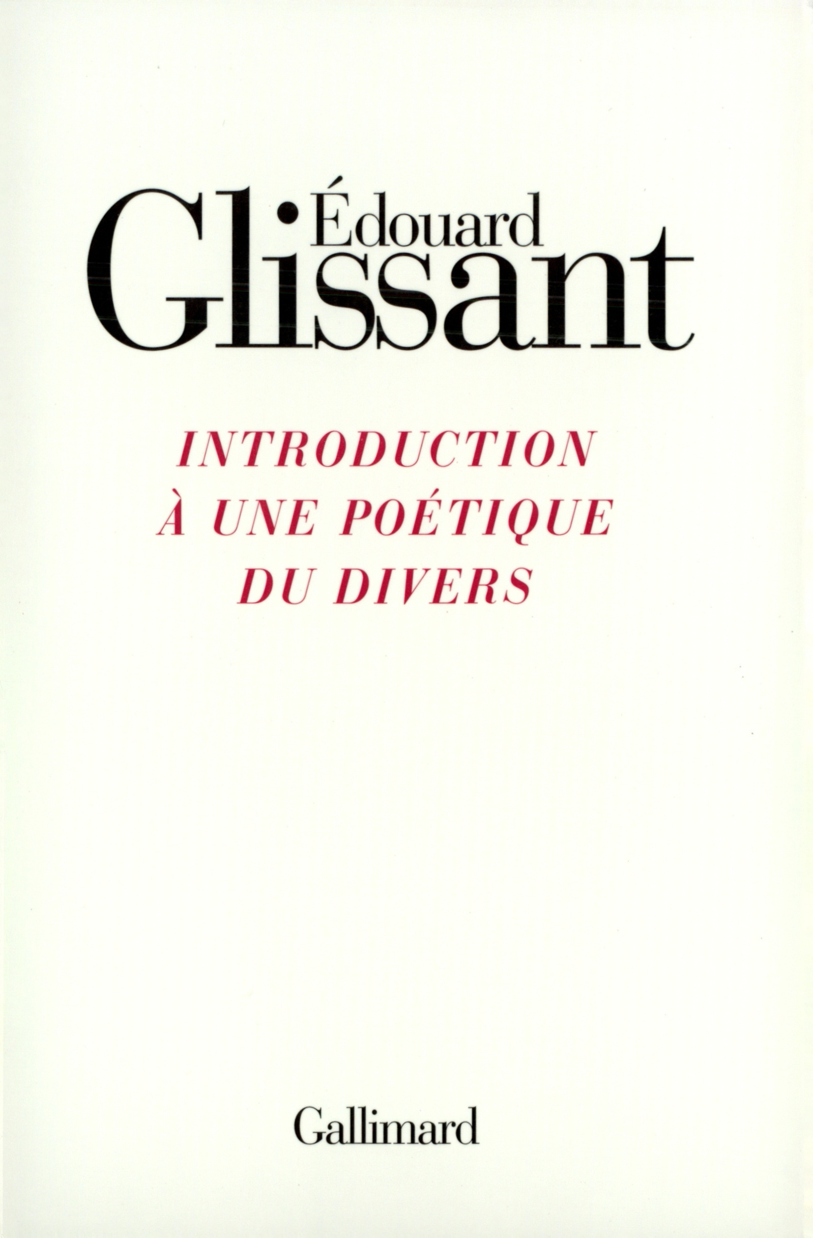 Introduction à une Poétique du Divers (9782070746491-front-cover)