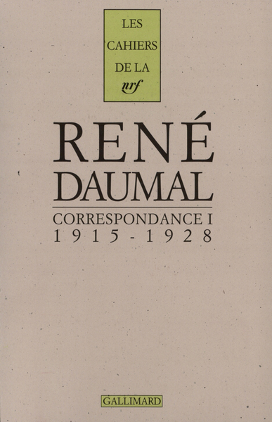 Correspondance, 1915-1928 (9782070726615-front-cover)