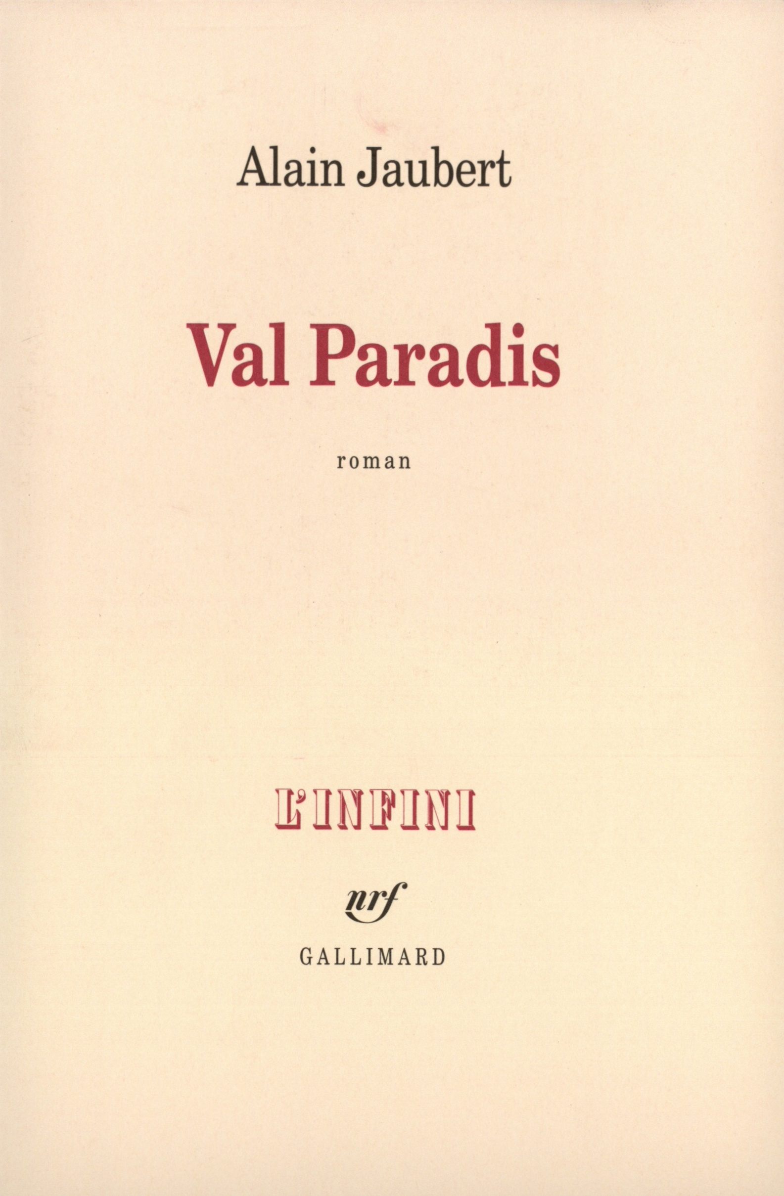 Val Paradis (9782070771905-front-cover)