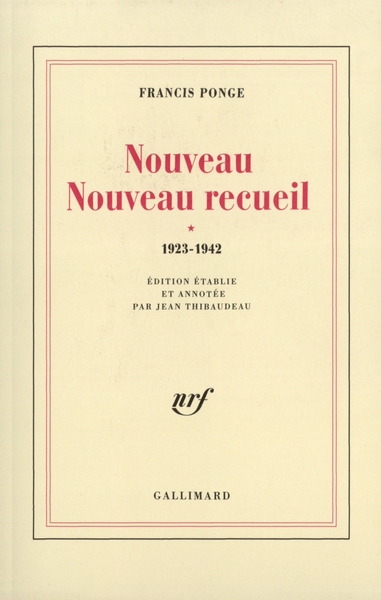 Nouveau Nouveau Recueil, 1923-1942 (9782070722860-front-cover)