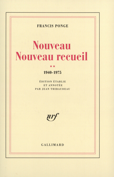 Nouveau Nouveau Recueil, 1940-1975 (9782070722877-front-cover)