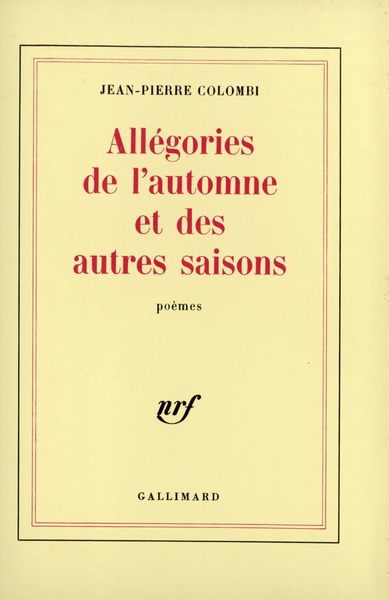 Allégories de l'automne et des autres saisons poèmes (9782070703531-front-cover)
