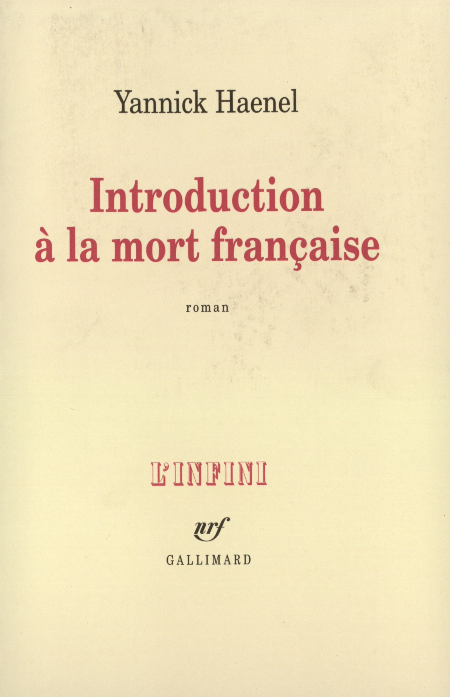 Introduction à la mort française (9782070762842-front-cover)