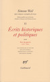 Œuvres complètes, Écrits historiques et politiques 3 (9782070717156-front-cover)