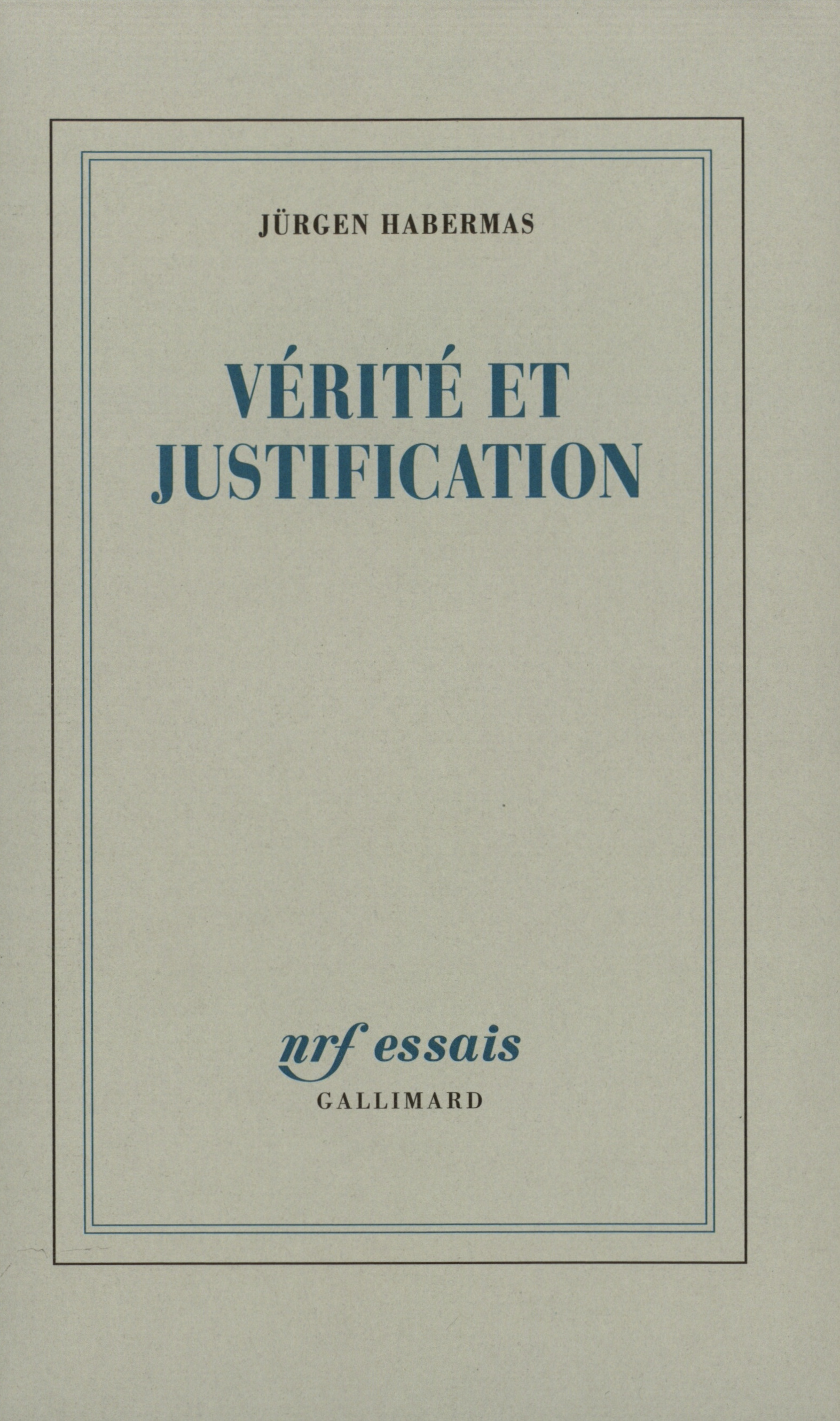 Vérité et justification (9782070757886-front-cover)