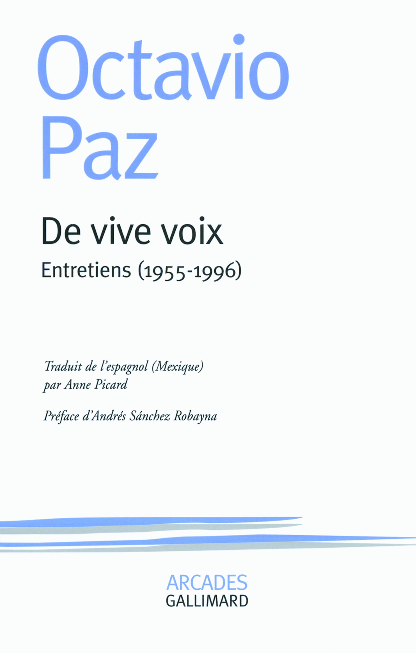De vive voix, Entretiens (1955-1996) (9782070786237-front-cover)