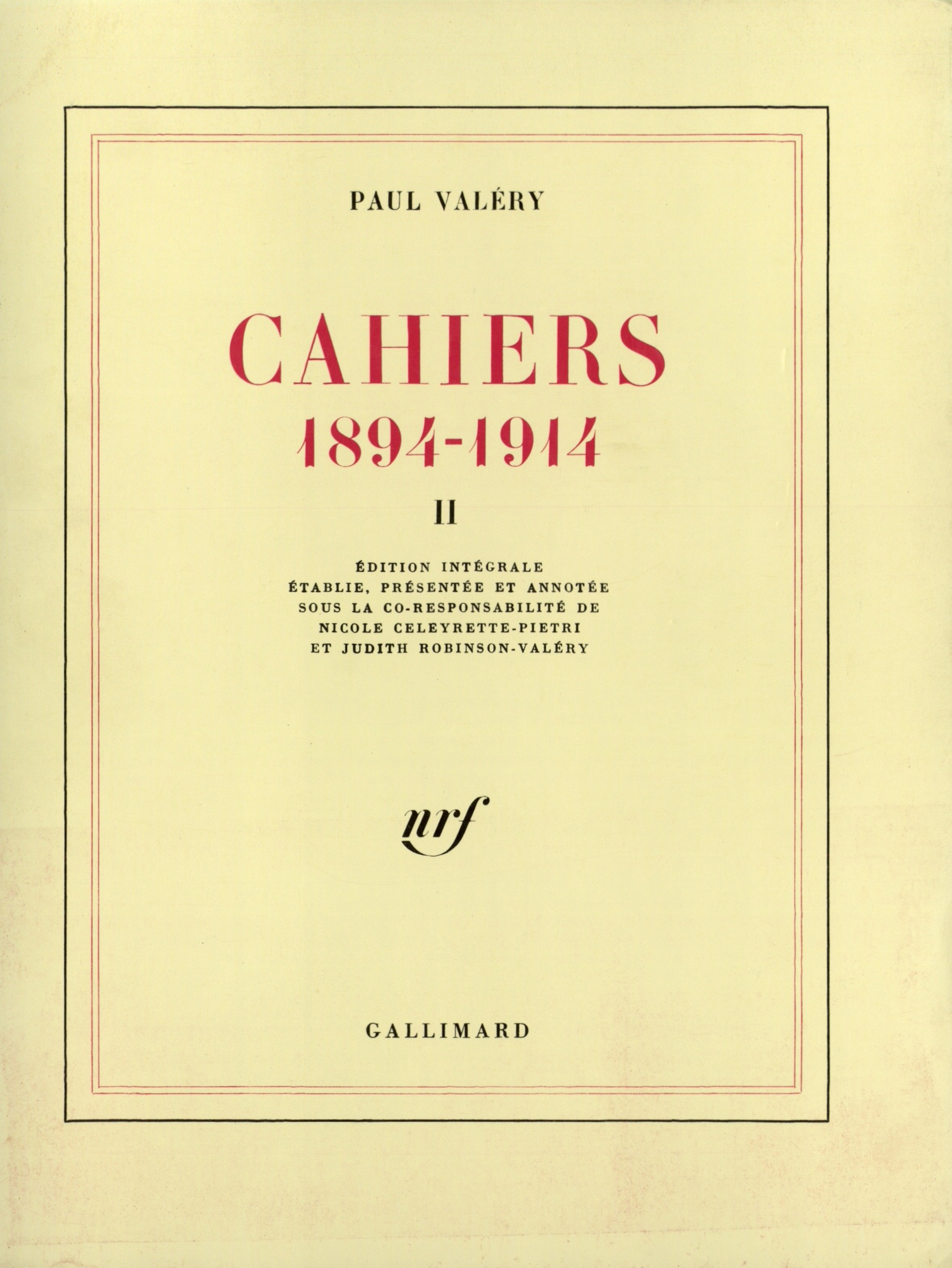 Cahiers, (1894-1914) (9782070714889-front-cover)