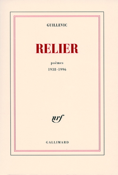 Relier, Poèmes 1938-1996 (9782070785148-front-cover)