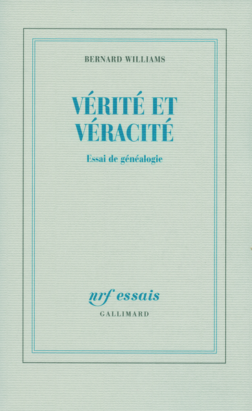 Vérité et véracité, Essai de généalogie (9782070735075-front-cover)
