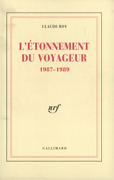 L'Étonnement du voyageur, (1987-1989) (9782070719235-front-cover)