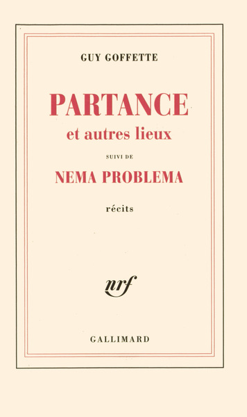 Partance et autres lieux/Nema problema (9782070757404-front-cover)