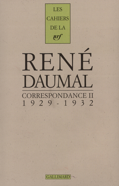 Correspondance, 1929-1932 (9782070734047-front-cover)