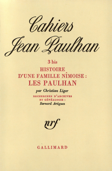 Histoire d'une famille nîmoise : Les Paulhan (9782070702565-front-cover)