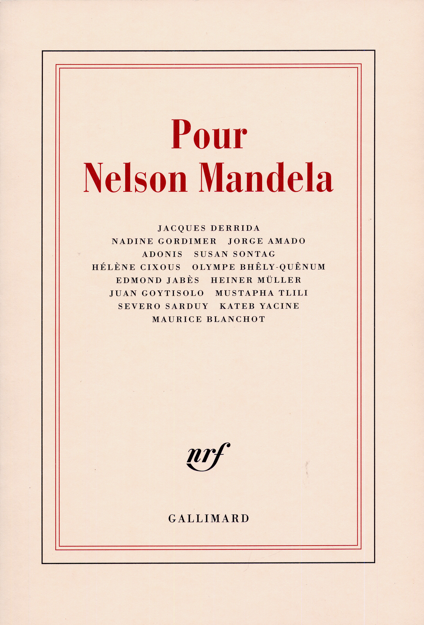 Pour Nelson Mandela (9782070708208-front-cover)