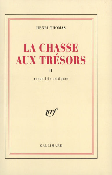 La Chasse aux trésors, Recueil de critiques (9782070727636-front-cover)
