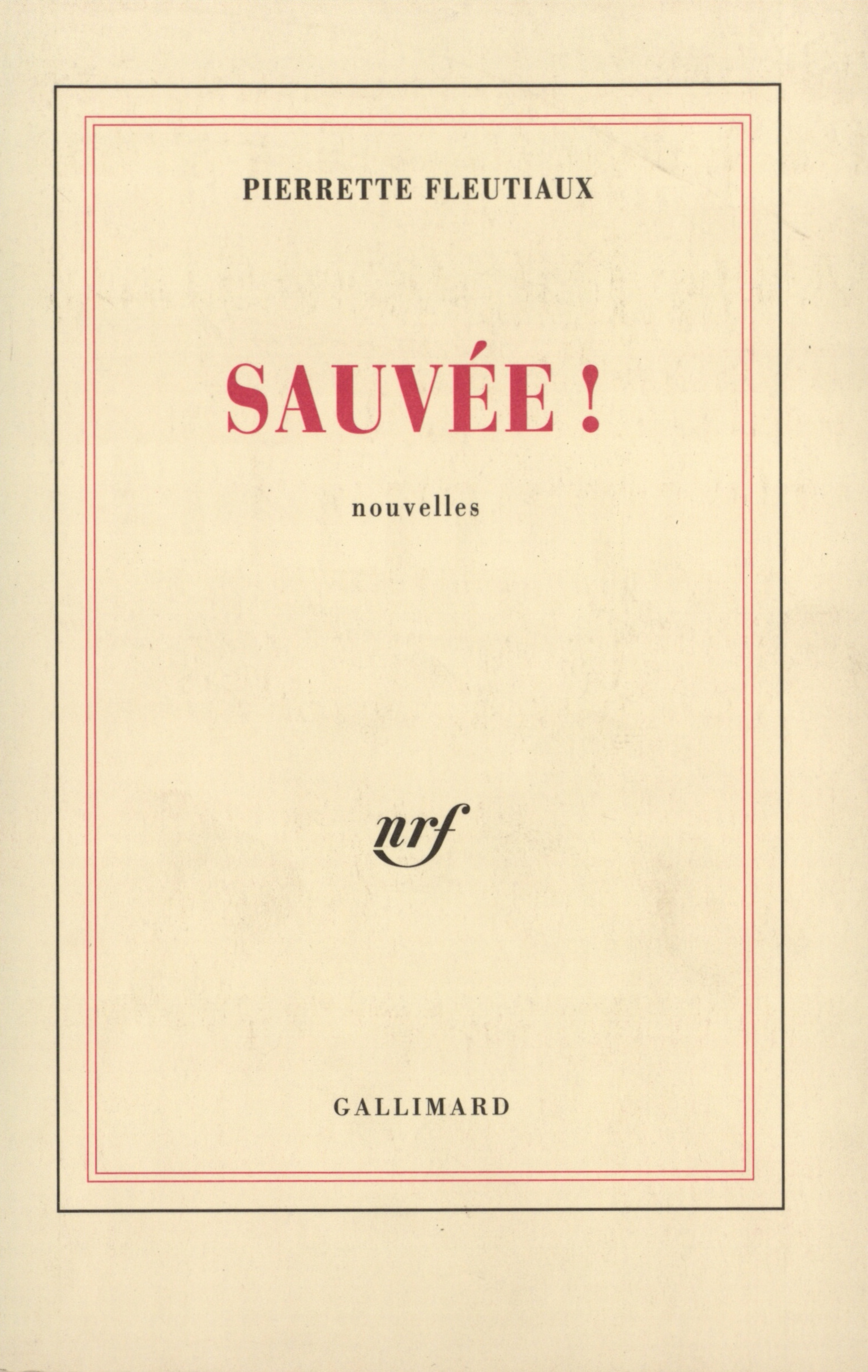 Sauvée ! (9782070734191-front-cover)