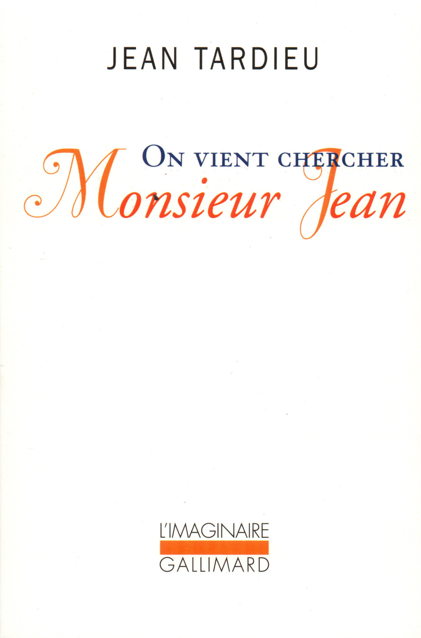 On vient chercher Monsieur Jean (9782070752577-front-cover)