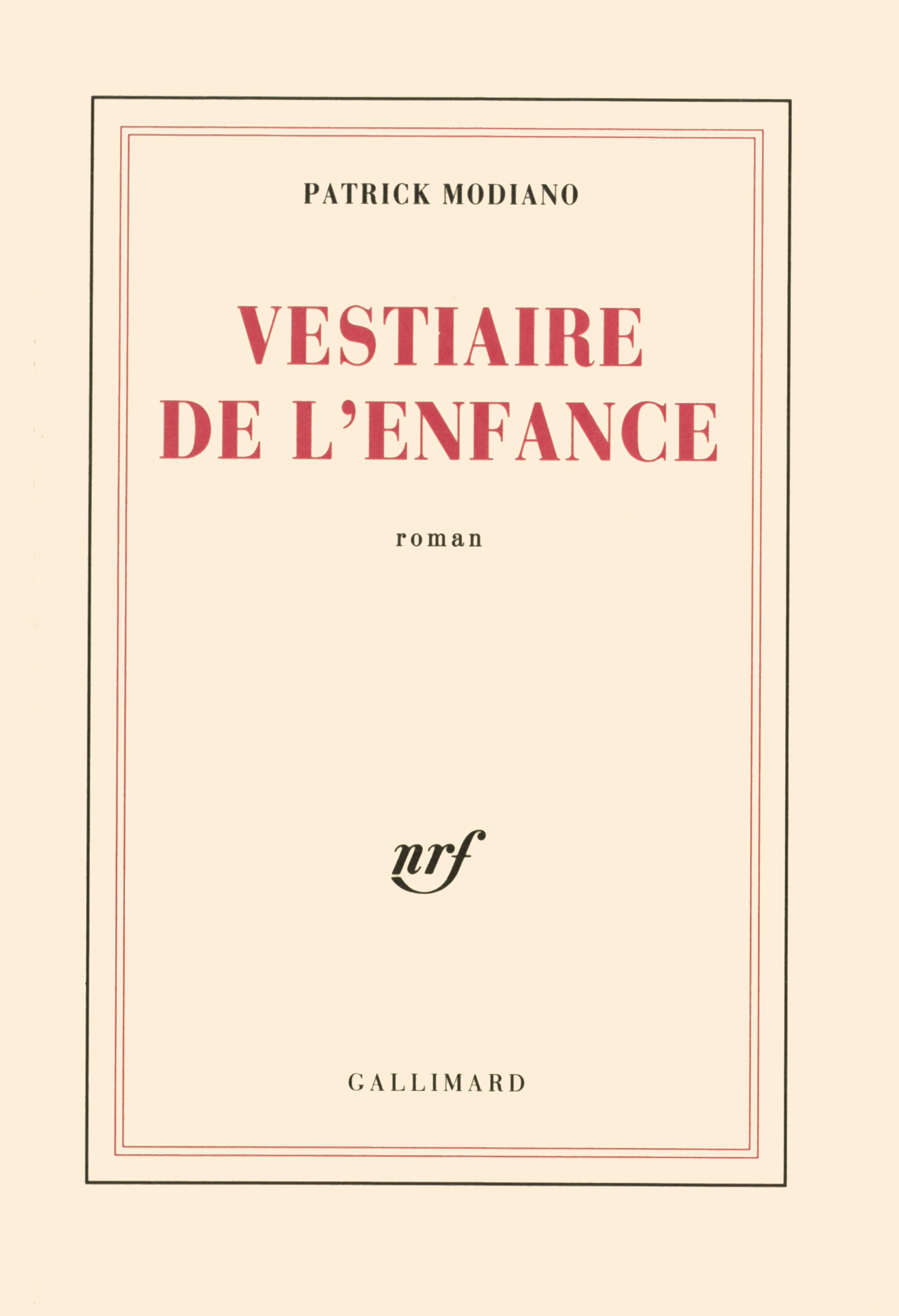 Vestiaire de l'enfance (9782070713752-front-cover)