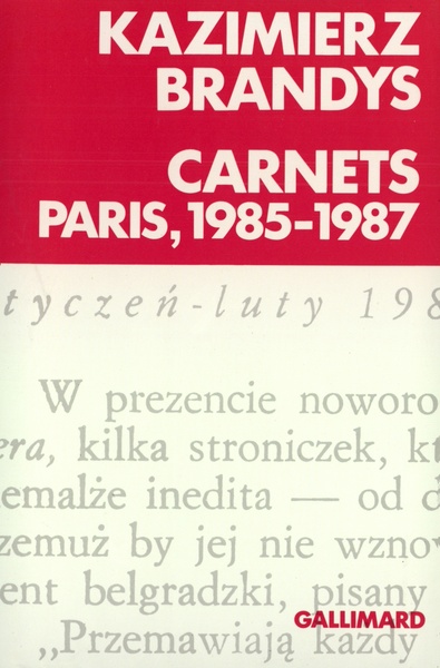 Carnets, Paris, 1985-1987 (9782070702336-front-cover)