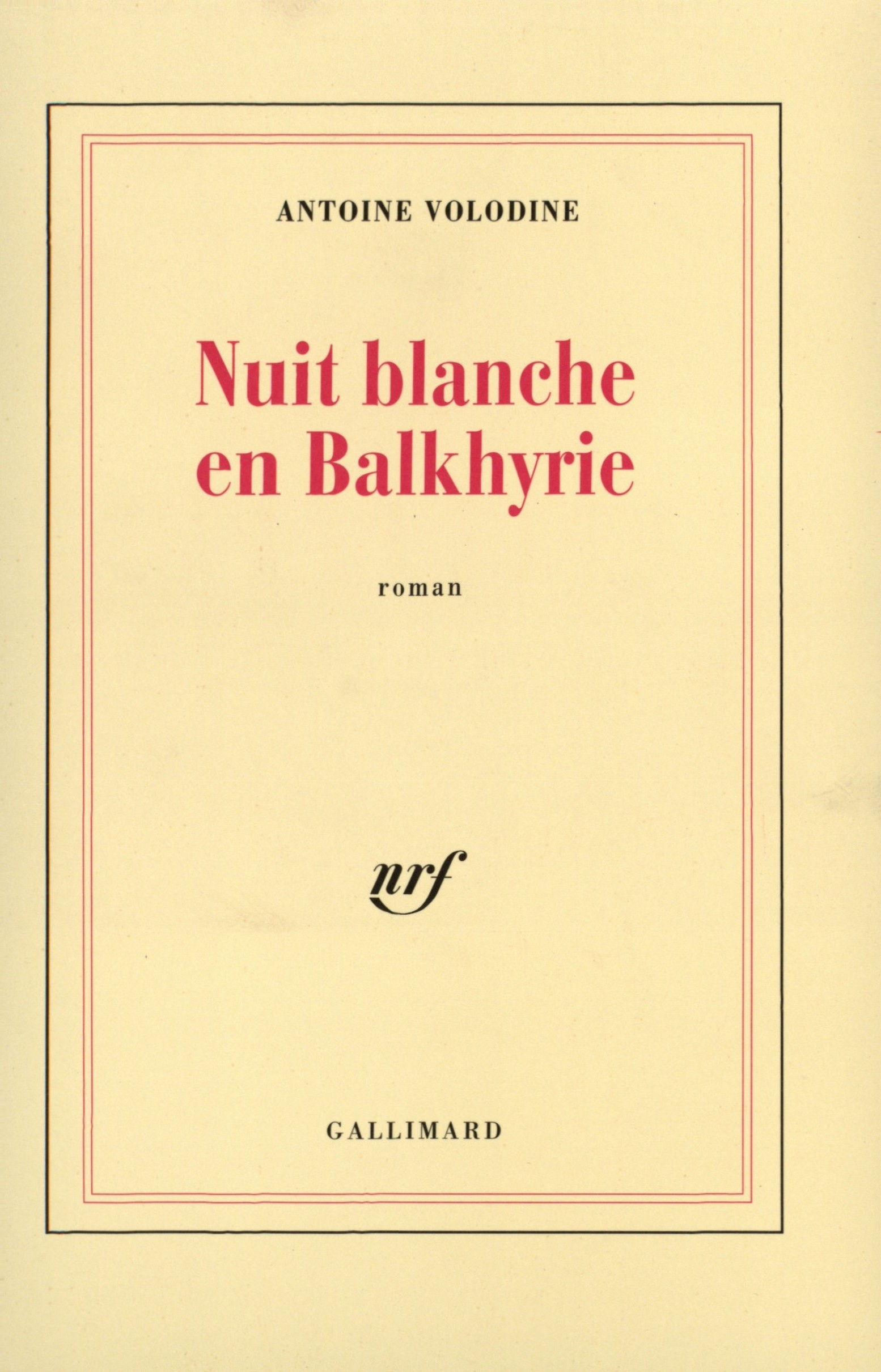 Nuit blanche en Balkhyrie (9782070748129-front-cover)