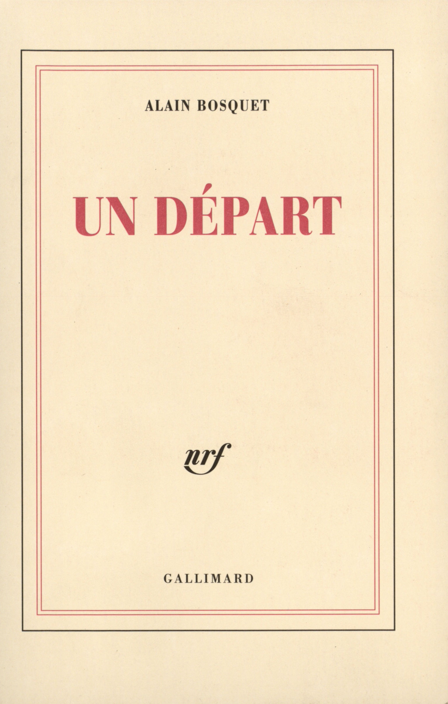 Un Départ (9782070748662-front-cover)