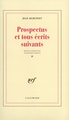 Prospectus et tous écrits suivants (9782070740482-front-cover)