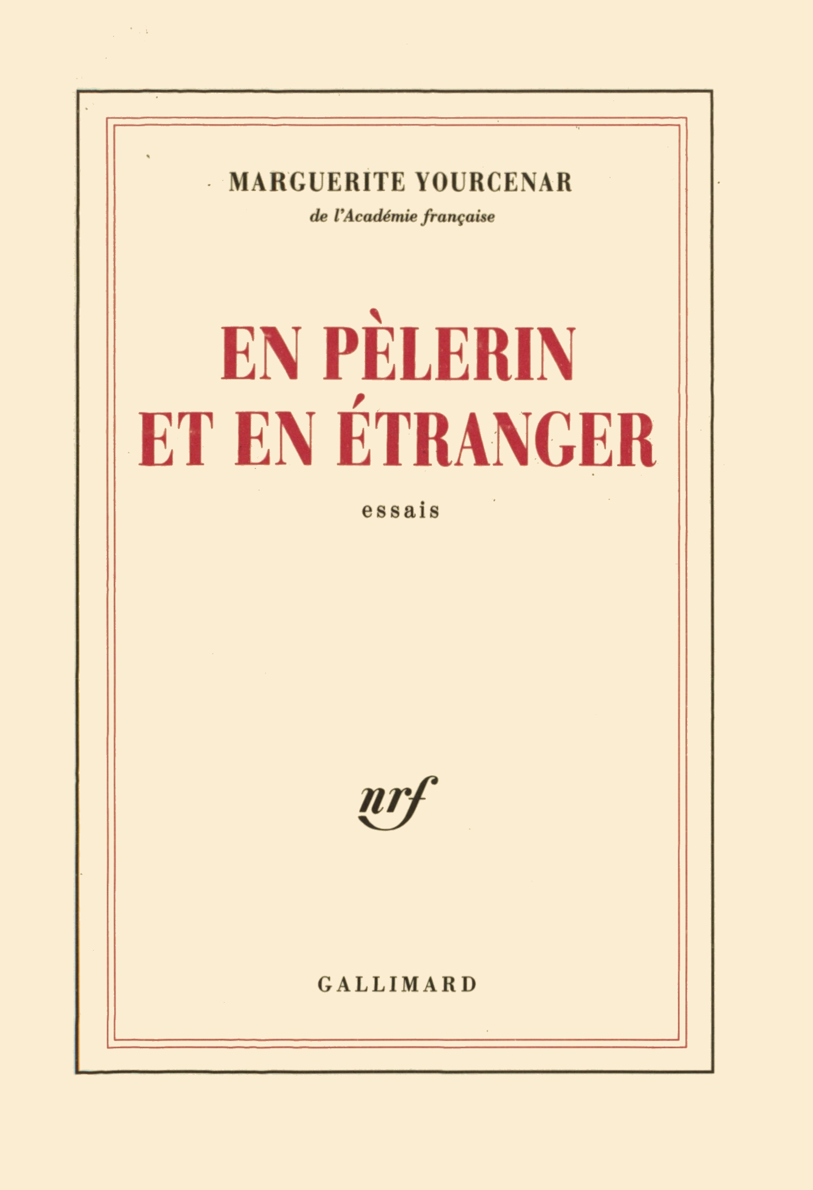 En pèlerin et en étranger (9782070716708-front-cover)