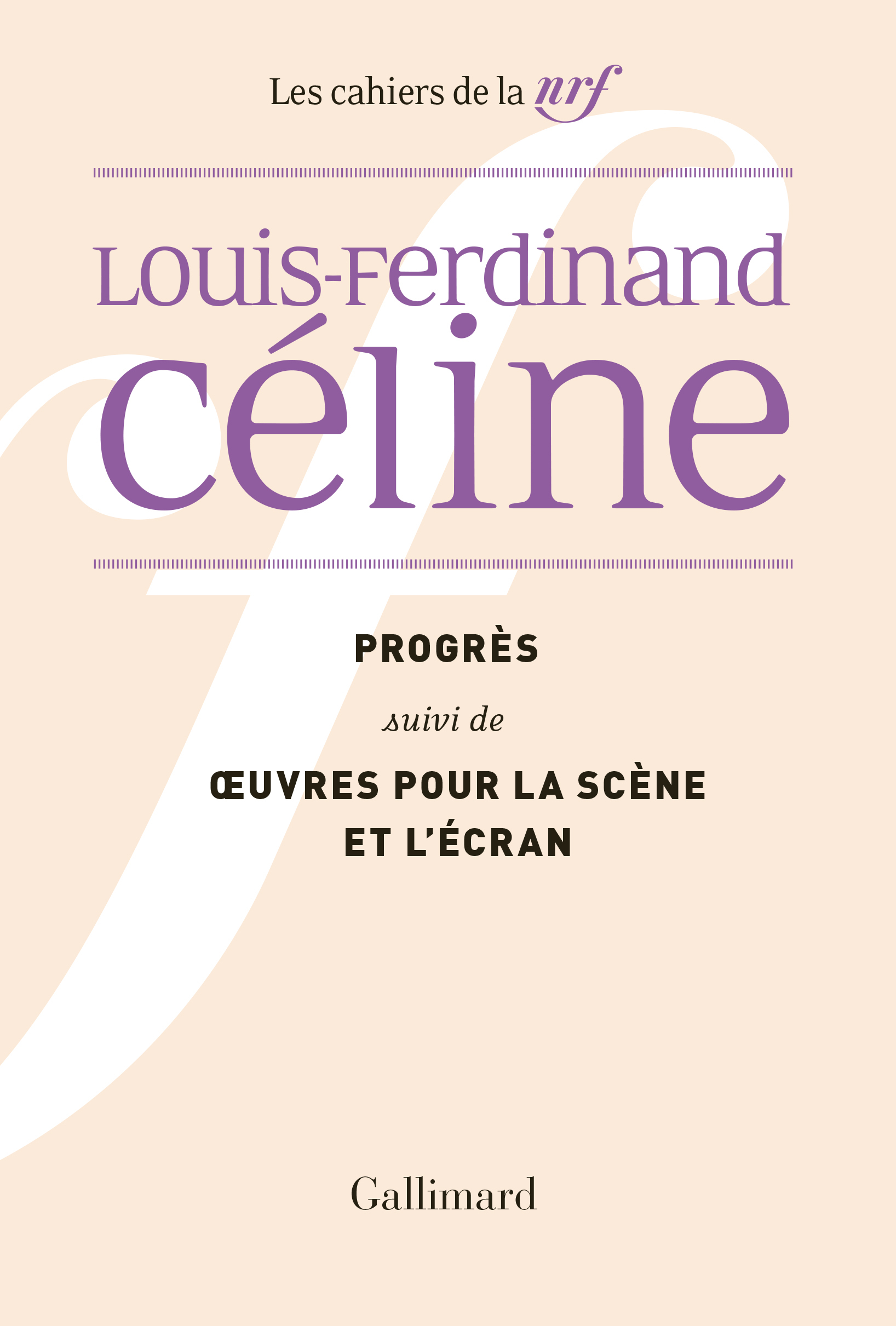 Progrès / OEuvres pour la scène et l'écran (9782070713103-front-cover)