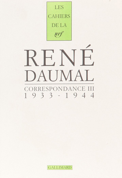 Correspondance, 1933-1944 (9782070746965-front-cover)